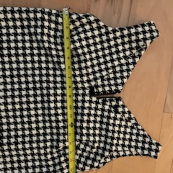 Ann Taylor Houndstooth V-Neck Sleeveless Shift Dress sz 0 - Picture 7 of 11